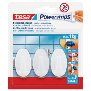 Power Haken Mini Oval weiß TESA 57533-00016-01