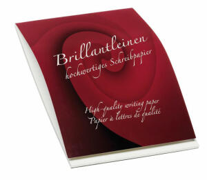 Briefblock A4 50 Blatt Brillantleinen weiß - 80g/m²