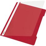 LEITZ 4191 Schnellhefter A4 langes Beschriftungsfeld PVC rot