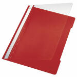 LEITZ 4191 Schnellhefter A4 langes Beschriftungsfeld PVC rot