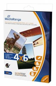 Inkjet Fotopapier 50BL 10x15cm weiß MEDIARANGE MRINK104 220g hochglänzend