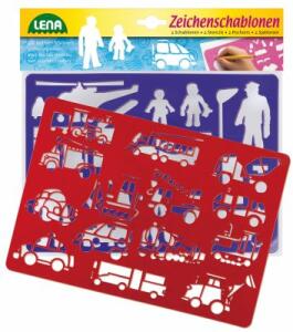 Zeichen Schablonen Fahrzeuge + Menschen