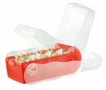 HAN Karteibox CROCO - A7 quer, für 900 Karten,  rot-transluzent