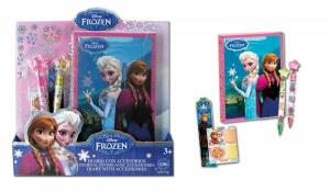 Frozen Tagebuch mit Zubehör, 6-teilig - Inhalt: 1 Tagebuch, 2 Klebenotizblöcke, 1 Lesezeichen, 1 - Kugelschreiber, 1 Druckbleistift
