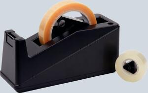 Q-Connect Tischabroller - für Rollen bis 25 mm x 66 m, schwarz