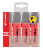STABILO BOSS ORIGINAL 4er Etui rot