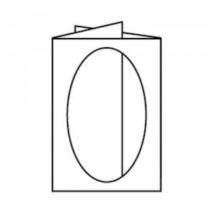 Coloretti PP Karten oval 5 Stück B6 weiß
