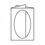 Coloretti PP Karten oval 5 Stück B6 weiß