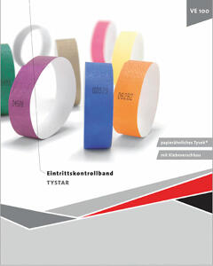 Eintrittsband neonorange 25cm x 20mm, 100 Stück