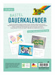 Bastelkalender 17x24cm weiß FOLIA 2314 Druck schwarz