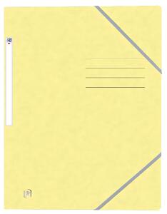 Eckspannmappe TOP FILE+, A4, aus 390 g/m² Karton, pastell gelb
