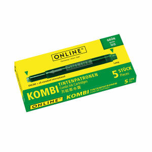 Kombi-Patrone grün f.Standard- u.Lamy-FH,5St