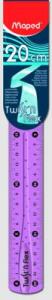 Lineal Plastik 20cm fbg.sort. MAPED M279210 Twistn Flex