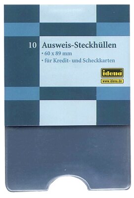 Idena Ausweis-Steckhülle 89x60mm, transparent