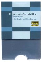 Idena Ausweis-Steckhülle 89x60mm, transparent