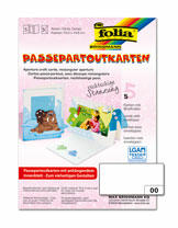 Passepartoutkarten+Kuvert rechteckig je 5 St. Weiß