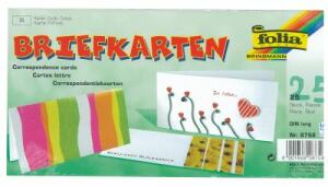 Briefkarte DL 25ST weiß FOLIA 8758 einfach 190g