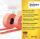 Zweckform Preisetiketten 26x16mm rot - 2-zeilig, permanent haftend, 10 Rollen in Packung, - 1200 Etiketten pro Rolle