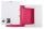 Idena Heftbox PP A4 weiß/pink Gummizug farbig