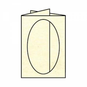 Coloretti PP Karten oval 5Stück B6 chamois Marmora
