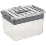 MultiBox 22 Liter für A4 mit Einsatz, transparent -...