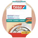 tesa Papier-Klebeband Maler-Krepp für Rundungen - 25 m x 38 mm, beige