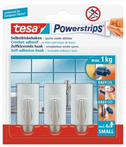 Power- Strips Tesa Minihaken eckig.Chrom 3St