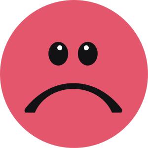 Zweckform 3858 Bewertungspunkt "trauriger Smiley" - Ø 19 mm, Spender mit 250 Etiketten, rot