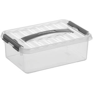 Box 4 Liter für DIN A5 transparent - mit Tragegriff und Verschluss