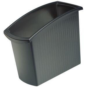 HAN Papierkorb MONDO - 18 Liter, rechteckig, ergonomisch schlank, schwarz