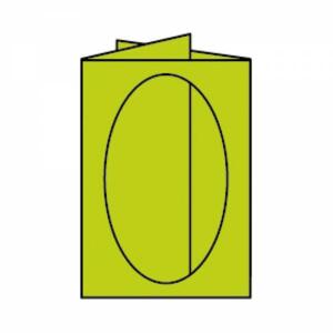 Coloretti PP Karten oval 5 Stück B6 hellgrün