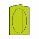 Coloretti PP Karten oval 5 Stück B6 hellgrün