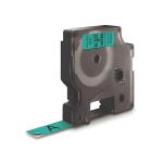 Dymo Schriftband D1 Kunststoff laminiert 7 mx12 mm Schwarz/Grün