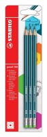 STABILO pencil 160 mit Radierer HB gelb 3er Blister