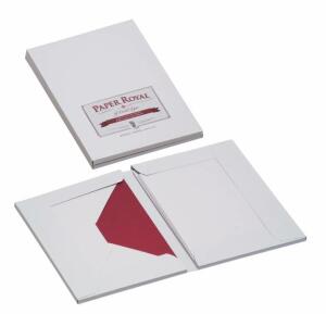 Kartenmappe 8/8 A6Hd/C6 Paper Royal grau Gerippt