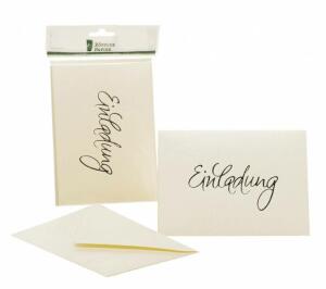 Briefkarte B6 HD 5/5 candle metallic RÖSSLER 1181955303  EINLADUNG