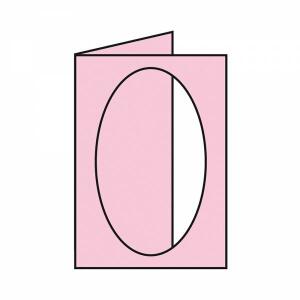 Coloretti PP Karten oval 5 Stück B6 rosa