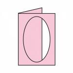 Coloretti PP Karten oval 5 Stück B6 rosa
