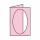 Coloretti PP Karten oval 5 Stück B6 rosa