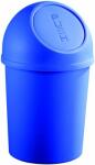 Papierkorb m. Push-Deckel 6L blau