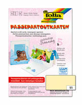 Passepartoutkarten+Kuvert rechteckig Strohge.5 St.
