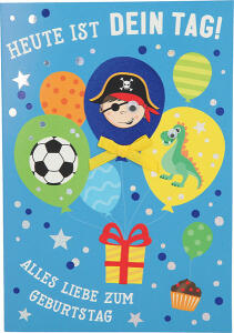 Klappkarte Besondere Anlässe Motiv 4 - Heute ist dein Tag! Alles Liebe zum... - Depesche