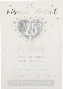 Klappkarte Besondere Anlässe Motiv 23 - Zur silbernen Hochzeit 25 Jahr
