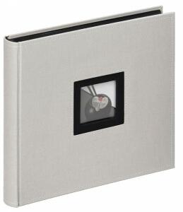 Fotoalbum Black & White grau, 26x25 cm, Leinen