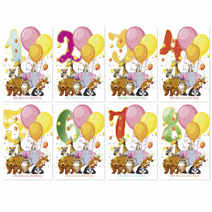 SKOR Glückwunschkarten Kinder Geburtstag Zahl 1-8 sort 1St