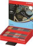 Stabilo Fasermaler Pen 68 metallic Display 60 ST/3 Farben