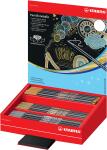 Stabilo Fasermaler Pen 68 metallic Display 60 ST/3 Farben