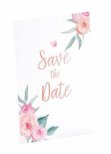 Einzelkarte C6 5er Love is in the Air - Save the Date mit Umschlag