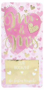 Klappkarte Glückwünsche von Herzen Motiv 40 - Zur Hochzeit von ganzem Herzen... - Depesche