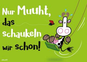 Postkarte the coolmo Motiv 39 - Nur Muuht, das schaukeln wir schon! - Depesche